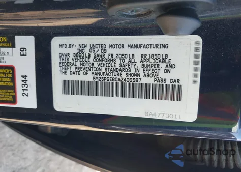 2010 Pontiac Vibe from USA, damaged, VIN 5Y2SP6E80AZ406587